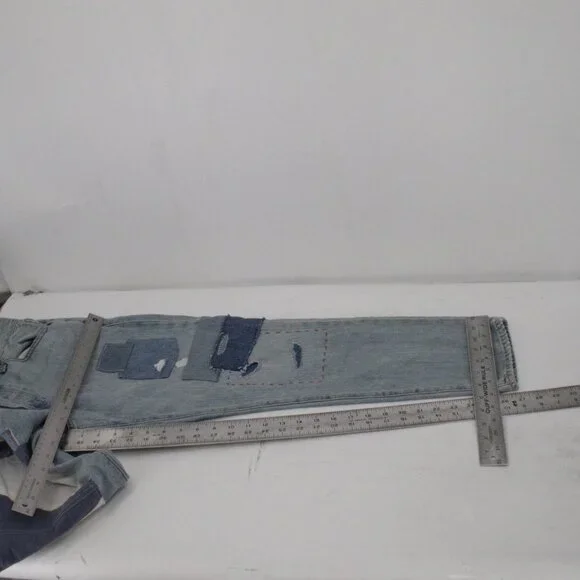 NWT Polo Ralph Lauren Jeans Womens 29 L27 Avery Boyfriend Patchwork Button Fly - Picture 10 of 16